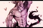  abs anthro claws ear_piercing forked_tongue grem hand_behind_head invalid_tag looking_at_viewer male muscular muscular_male mutantparasitex nolan nude pecs piercing solo teeth tongue 