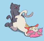  2016 alien anal animated anthro betelgeusian cat duo feline fur grandschemetheme hat male male/male mammal meow_(space_dandy) nude sex simple_background space_dandy whiskers 