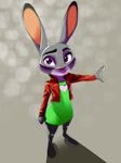  1girl furry judy_hopps purple_eyes rabbit solo zigrock zootopia 