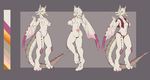  2018 amputee anthro barioth breasts butt capcom claws clothed clothing digital_media_(artwork) dragon fangs female flying_wyvern fur hair hi_res looking_at_viewer mocha-wing model_sheet monster_hunter nipples nude pseudowyvern pussy simple_background solo standing teeth trenya video_games wings wyvern 