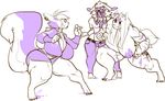  anthro big_breasts breasts canine female gas_mask group huge_breasts jintonic male mammal mask muscular muscular_female nipples rodent smile squirrel thick_thighs wide_hips 