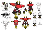  absurd_res black_body concept_art facial_piercing hi_res horn japanese_text legendary_pok&eacute;mon markings model_sheet multicolored_eyes nintendo nose_piercing nose_ring official_art piercing pok&eacute;mon pok&eacute;mon_(species) shell solo tapu_bulu text video_games 