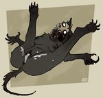  anthro black_fur breasts canine female fur hair hi_res kea_(artist) mammal monster nipples nude open_mouth pussy scp-1471 scp_foundation simple_background solo 