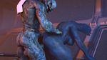  2018 3d_(artwork) alien anthro balls big_penis digital_media_(artwork) duo female halo_(series) male male/female nipples nude open_mouth penetration penis pussy sangheili sex source_filmmaker towel twitchyanimation vaginal vaginal_penetration video_games 