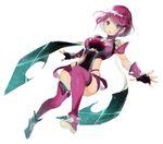  aisutabetao breasts earrings fingerless_gloves gloves hair_ornament homura_(xenoblade_2) jewelry large_breasts looking_at_viewer red_eyes red_hair short_hair shorts sidelocks simple_background solo tiara white_background xenoblade_(series) xenoblade_2 