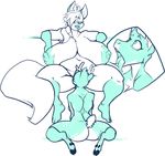  anthro big_breasts breasts canine cervine cunnilingus deer duo female female/female huge_breasts jintonic kneeling mammal monochrome nipples nude oral pussy sex slightly_chubby spread_legs spreading thick_thighs tongue tongue_out vaginal 