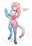  2018 anthro bodysuit breasts clothed clothing cosplay digitigrade feline female flora_(twokinds) fur furgonomics gloves hi_res high-angle_view keidran mammal monochrome neon_genesis_evangelion plugsuit simple_background sketch skinsuit skintight_suit solo striped_fur stripes tiger tight_clothing tom_fischbach twokinds webcomic white_background 