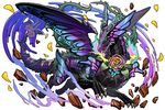  bad_pixiv_id claws colorful commentary debris dragon fairy_wings flower green_eyes highres isaroishin looking_at_viewer multicolored no_humans open_mouth original rock rose sharp_teeth solo teeth wings 