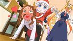  ahegao blush bohegao kanna_kamui multiple_girls reindeer_horns saikawa_riko 