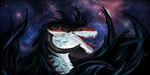  2012 ankard black_hair digital_media_(artwork) dragon fur green_eyes hair open_mouth red_fur solo teeth tongue white_fur 