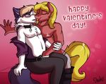  anthro beige_hair blonde_hair border_collie canine clothed clothing collie dean_(drako1997) dog drako1997 duo equine eyewear fan_character french_kissing friendship_is_magic glasses hair holidays horse kissing male male/male mammal my_little_pony pony sex topless underwear valentine&#039;s_day 