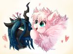 &lt;3 2018 blush boop changeling crown cute duo earth_pony equine eyebrows eyebrows_visible_through_hair eyelashes fan_character female female/female feral floppy_ears fluffle_puff fluffy friendship_is_magic fur green_eyes hair headshot_portrait hi_res horn horse inner_ear_fluff kaliner love mammal my_little_pony nude open_mouth open_smile pink_fur pink_hair pony portrait queen_chrysalis_(mlp) simple_background slit_pupils smile teal_eyes teal_hair teeth tongue white_background 