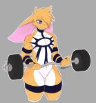  &lt;3 0r0 2018 abs anthro aronhilistix digital_media_(artwork) fur lagomorph male mammal muscular rabbit simple_background solo thick_thighs 