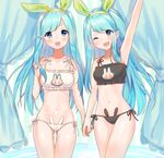  animal_ears bunny_ears cleavage cona_kinaco lingerie sound_voltex 