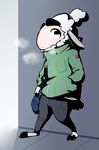  anthro bag caprine clothing cold jacket male mammal nobby_(artist) pack_street remmy_cormo sheep wool 