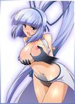  :o blue_eyes blush breast_grab breasts disembodied_limb fingering grabbing large_breasts long_hair majikina_mina navel nipple_tweak nipples no_panties ponytail ryuu_ryuu samurai_spirits shiny shiny_skin silver_hair snk solo_focus tears very_long_hair white_background 