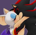  anthro bat blush breasts clothing duo eyes_closed female fur hedgehog hug kissing male male/female mammal pokewanko rouge_the_bat shadow_the_hedgehog side_boob sonic_(series) video_games white_fur wings 