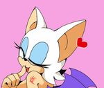  anthro bat female fur lipstick low_res makeup mammal naughty_face one_eye_closed pokewanko rouge_the_bat solo sonic_(series) tattoo video_games white_fur wings wink 