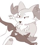  2018 anthro anus blush braixen duo english_text female fur hearlesssoul human human_on_anthro interspecies male male/female mammal nintendo open_mouth pawpads paws penis pok&eacute;mon pok&eacute;mon_(species) pok&eacute;philia pussy spread_legs spread_pussy spreading text video_games 