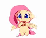  2018 animated blush chibi cookie equine female fluttershy_(mlp) food freckles friendship_is_magic hair long_hair mammal miokomata my_little_pony pegasus pink_hair simple_background smile solo white_background wings 