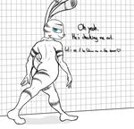  &lt;3 balls blue_eyes butt caltro dialogue dipstick_ears disney girly jack_savage lagomorph male mammal rabbit zootopia 