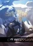  anthro bulge clothed clothing destruction eyewear felid female glasses human male mammal muscular muscular_male pantherine pecs post_transformation rescue suit tiger tobito topless torn_clothing 