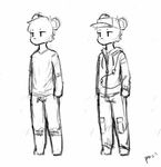  2018 anthro barefoot bear black_and_white cheek_tuft clothed clothing hat hoodie male mammal monochrome panzery25 pines_(panzery25) polar_bear signature simple_background sketch solo standing tuft white_background 