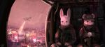  2018 aircraft anthro bear bulletproof_vest cheek_tuft city cityscape clothed clothing collaboration detailed_background dr._rabbit_(tomtc) duo hat helicopter lagomorph male mammal military_uniform panzery25 pines_(panzery25) polar_bear rabbit raining red_eyes scarf signature sitting tomtc tuft uniform 