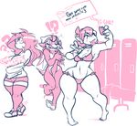  ?! anthro beanie blush clothing collar english_text female group hair hat hedgehog human humanoid jintonic locker_room mammal nude selfie standing text thick_thighs tongue tongue_out underwear wide_hips 
