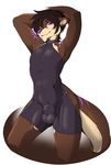  2018 animal_genitalia anthro balls bulge clothing digital_media_(artwork) len_laggrus looking_at_viewer male mammal mustelid otter otterbits penis_outline pinup pose sheath solo 