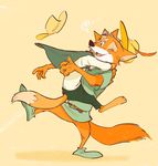  2018 anthro belt black_nose br&#039;er_fox canine clothed clothing disney fox fur group hat hi_res male mammal robin_hood robin_hood_(disney) simple_background song_of_the_south uochandayo 