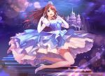  :d absurdres bangs blue_dress breasts brown_hair castle cinderella cleavage cloud cloudy_sky collarbone detached_sleeves double_v dress elbow_gloves floating_stairs full_body glass_slipper gloves hair_down highres idolmaster idolmaster_cinderella_girls jewelry jumping layered_dress light_beam light_particles long_hair looking_at_viewer medium_breasts moon munseonghwa necklace night one_eye_closed open_mouth outdoors pearl_necklace puffy_short_sleeves puffy_sleeves see-through shimamura_uzuki short_sleeves skirt sky smile solo stairs tiara underskirt v wavy_hair white_gloves white_skirt yellow_eyes 