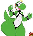  2018 big_butt bowser bracelet breasts butt digital_media_(artwork) female green_yoshi hi_res huge_butt huge_hips jewelry mario_bros nintendo simple_background solo sssonic2 thick_thighs video_games voluptuous white_background wide_hips yoshi 