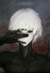  character_name closed_mouth commentary_request heterochromia highres kaneki_ken male_focus marumoru short_hair solo tokyo_ghoul upper_body white_hair 