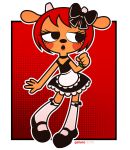  blush caprine clothed clothing female fur gaturo hair lammy_lamb mammal orange_fur parappa_the_rapper red_hair sheep um_jammer_lammy video_games 