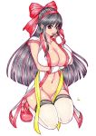  1girl black_hair blush breasts huge_breasts kyo long_hair nakoruru samurai_spirits solo 