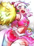  :o angry back_bow bow cowboy_shot cure_yell earrings gradient gradient_background grey_background hair_ornament heart heart_hair_ornament hugtto!_precure jewelry kagami_chihiro layered_skirt long_hair looking_at_viewer magical_girl navel nono_hana open_mouth pink_eyes pink_hair pink_shirt pink_skirt pom_poms precure shirt skirt sleeveless sleeveless_shirt solo thighhighs white_background white_legwear zettai_ryouiki 