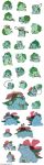  @_@ absurdres arms_up bluekomadori bulbasaur closed_eyes creature crossed_arms crying expressions falling gen_1_pokemon green_skin highres holding hug ivysaur looking_away looking_down looking_up lying no_humans on_head open_mouth plant pokemon pokemon_(creature) pokemon_on_head red_eyes scratching_head simple_background sitting sleeping smile standing tears thinking tongue tongue_out tree v-shaped_eyebrows venusaur vines watermark waving web_address white_background 