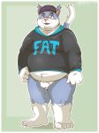  briefs cat clothing fat_hoodie feline kcee male mammal overweight tighty_whities underwear white_underwear 