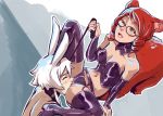  animal_humanoid bunny_(dure) casimira_(orannis0) collar dure eyewear female female/female glasses humanoid lagomorph leash mammal oral rabbit_humanoid rodent rubber squirrel squirrel_humanoid 