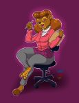  breasts clothed clothing collaboration disney fully_clothed gunmouth open_mouth paws pencil_(disambiguation) rebecca_cunningham sean_blackthorne simple_background talespin 
