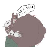  belly big_belly black_nose burping canine darknut doberman dog egokyuubi hand_on_stomach hyper hyper_belly male mammal nintendo open_mouth post_vore red_eyes simple_background solo the_legend_of_zelda tongue video_games vore white_background 