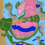  &lt;3 2016 animated da~blueguy disney jungle_book kaa_(jungle_book) oral_vore reptile scalie snake sweat vore 