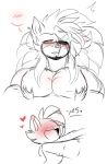  blush duo dyebii female grope male mammal muscular simple_background sketch sonic_(series) white_background 