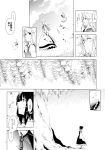  absurdres blush comic doujinshi flower greyscale hakurei_reimu heavy_breathing highres key kirisame_marisa monochrome multiple_girls sakuraba_yuuki speech_bubble sweat touhou translated tree wisteria 