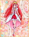  blush cure_ace dress long_hair magical_girl red_eyes red_hair smile 