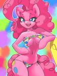  2018 bikini clothing equine female friendship_is_magic hi_res horse humanoid mammal my_little_pony oughta pinkie_pie_(mlp) pony solo swimsuit 