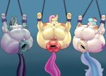  2017 anal_prolapse anthro anthrofied anus areola ber00 breasts chain coco_pommel_(mlp) cutie_mark earth_pony equine female fluttershy_(mlp) friendship_is_magic gaping gaping_anus group hair horse mammal marble_pie_(mlp) multicolored_hair my_little_pony nipples nude pink_hair pony prolapse pussy suspension two_tone_hair 