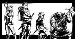  1girl 3boys chilchuck darkest_dungeon dungeon_meshi dwarf elf group halfling human laios_(dungeon_meshi) marcille meshi) multiple_boys senshi_(dungeon_meshi) 