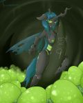  anthro anthrofied breasts changeling equine female friendship_is_magic hi_res horn horse insect_wings mammal my_little_pony pony queen_chrysalis_(mlp) tesslashy wings 